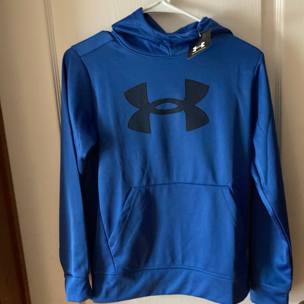 Youth large Under Armour lightweight blue performance hoodie new with tags